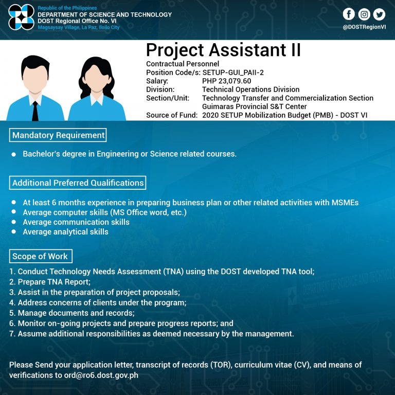 International project assistant jobs