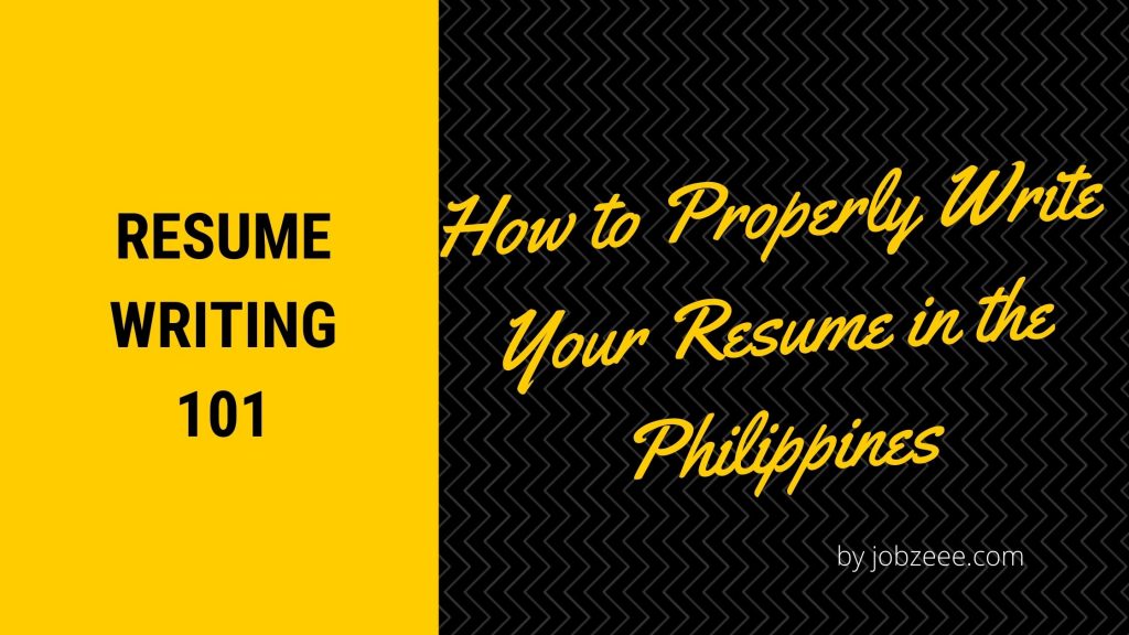 how to write address in resume philippines