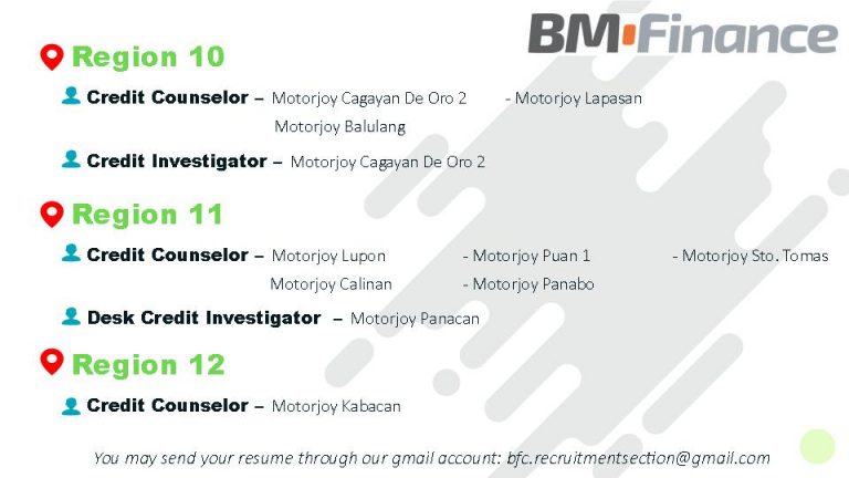 bmi job opportunities