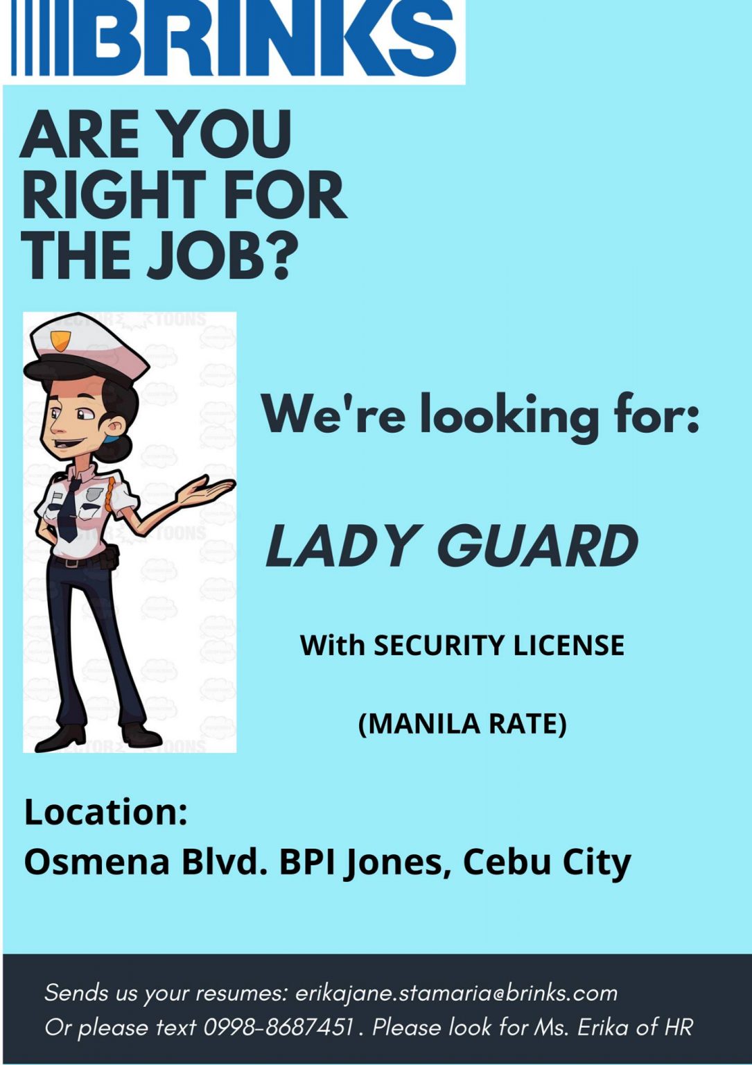 HIRING LADY GUARD With SECURITY LICENSE - Cebu City - Jobzeee