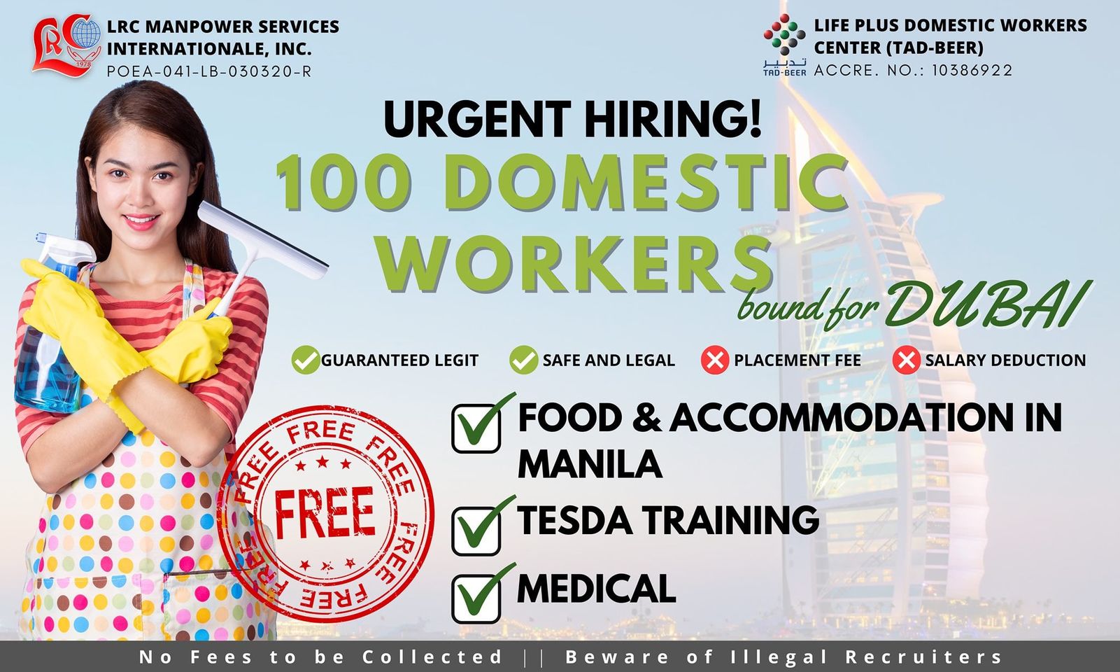 100 DOMESTIC WORKERS BOUND FOR DUBAI - LRC Manpower Services ...