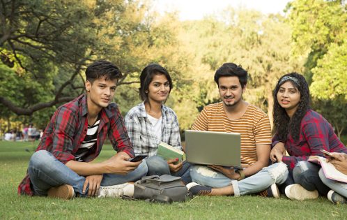 Team of Indian university students doing group study. Stock image 1028266408 1258x838