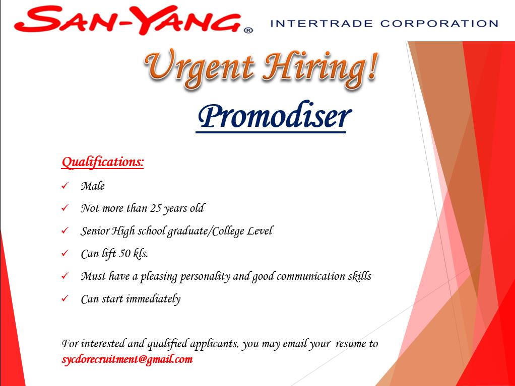 Promodizer Job Hiring 2014